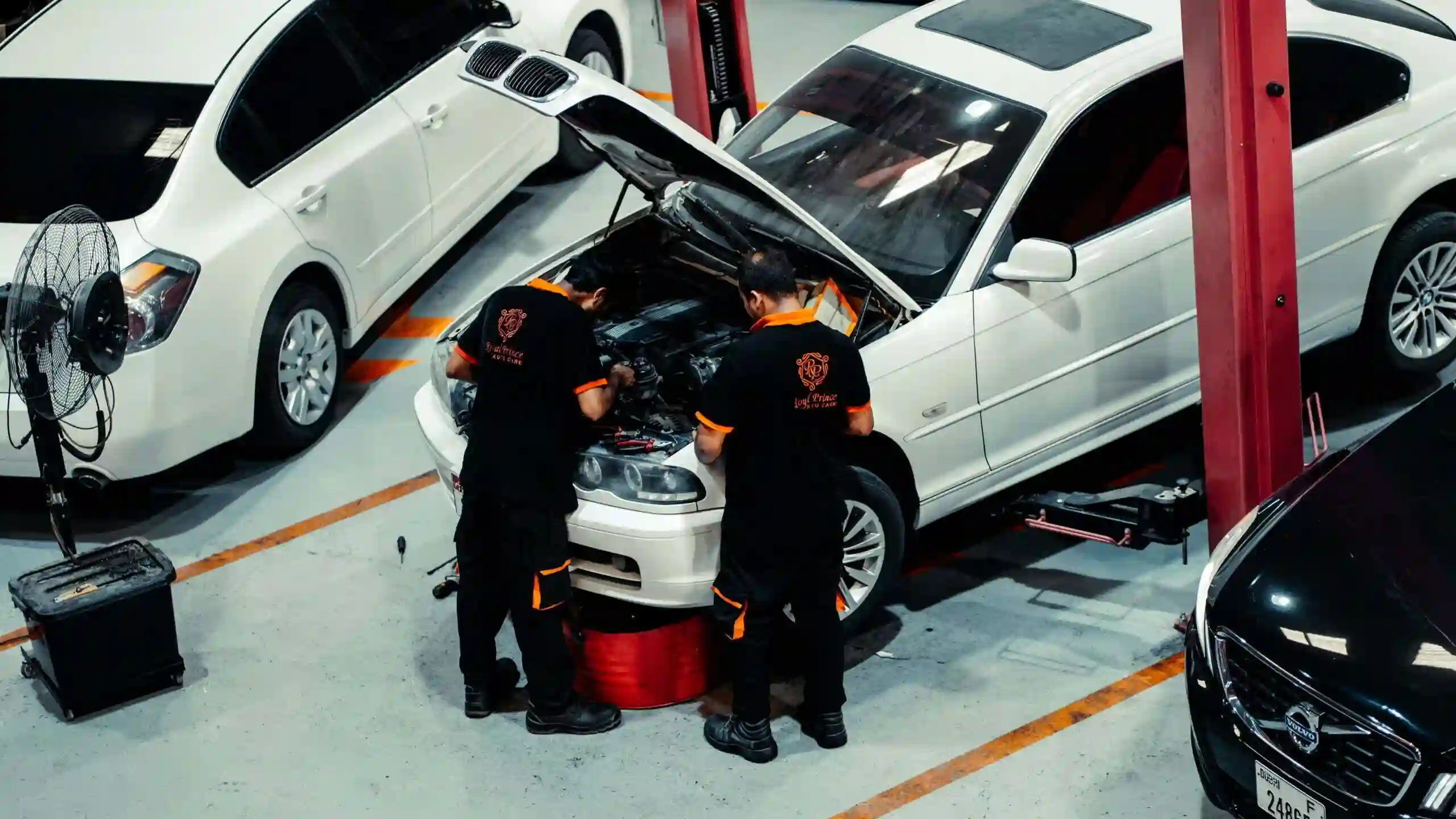 Car maintenance and battery replacement in Dubai by Royal Prince Auto Care.