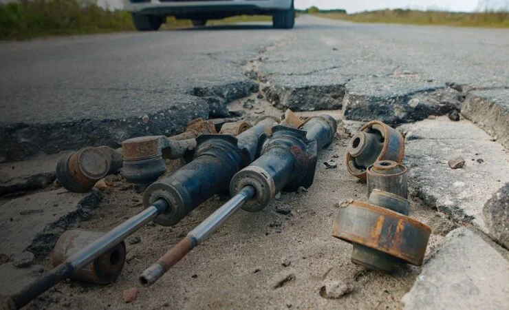The Impact of Bad Roads on Car Suspension